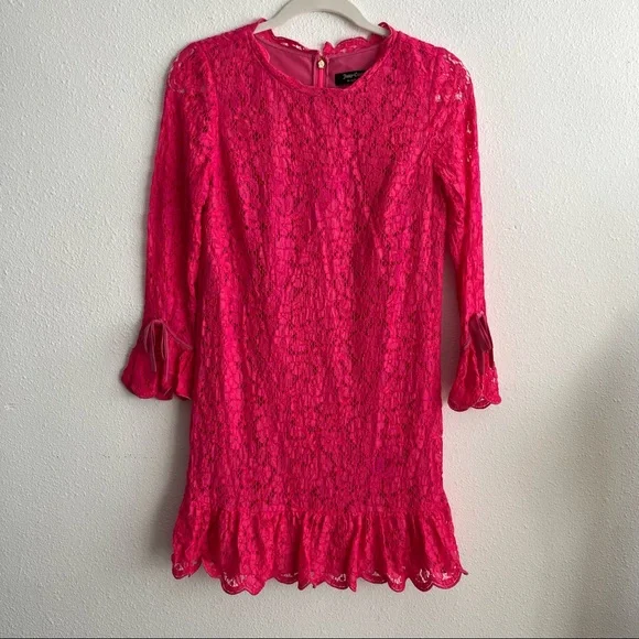 Juicy Couture | Dresses | Juicy Couture Pink Lace Dress With Bow Details |  Poshmark